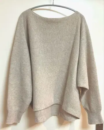 noble 파인 울 돌먼 풀오버 베이지 니트 가벼운