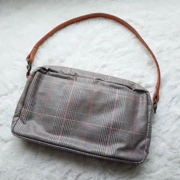 츠모리치사토 체크 무늬 핸드백 PVC