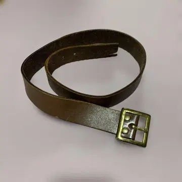 브라운 가죽 벨트 사이즈 34 골드 버클