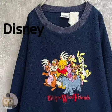 [ 빈티지 ] 디즈니 자수 푸우 플리스 맨투맨 트레이닝복 구제 의류