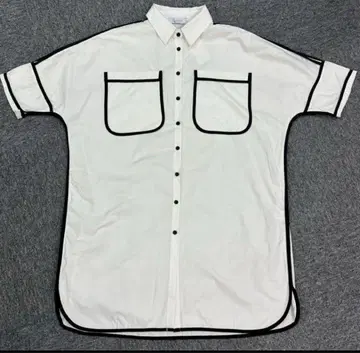 [ 미사용 ] crossi 크로시 택 포함 반팔 셔츠 화이트 L 사이즈