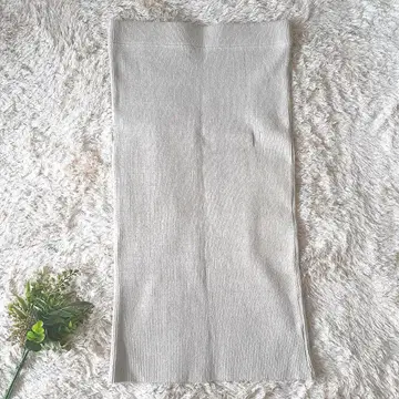 Deuxieme Classe 두지엠 클라세 리브 스커트 베이지 M