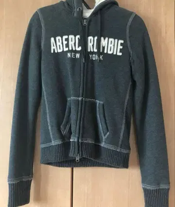 Abercrombie 후드 부착 복슬복슬 그레이 후드티