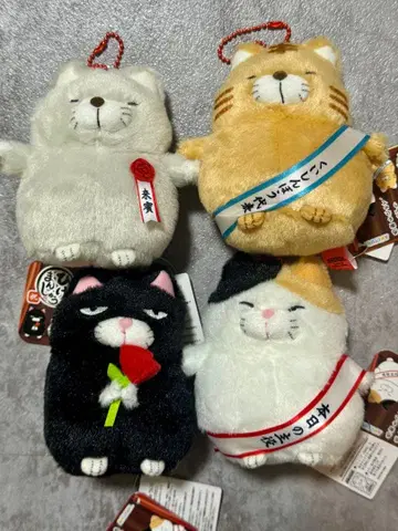 2 히게만주 축하 ST 사이즈 봉제 인형 마스코트 전 종류 세트