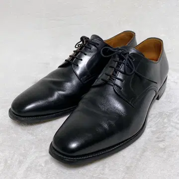 새상품급 스코치 그레인 플레인토 가죽 신발 27cm F-9051 블랙