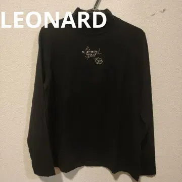 레오나르 LEONARD 니트 스웨터 긴팔 블랙 42