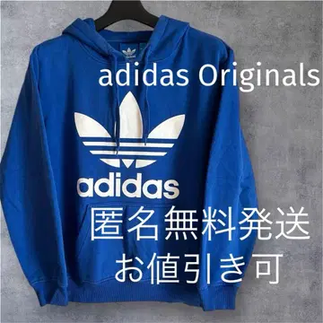 아디다스 오리지널 후드티 빅 로고 여성용 S 사이즈 블루