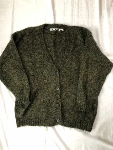 Knit Knit 올리브 그린 모헤어 가디건