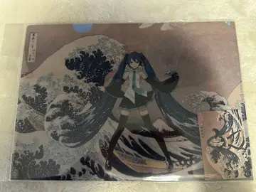 가쓰시카 호쿠사이 x 하츠네 미쿠 A4 클리어 파일 2장 세트