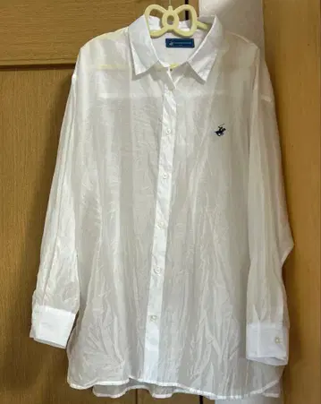 폴로 로고 자수 화이트 셔츠