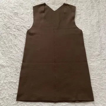 새상품급 무인양품 워셔블 밀라노 리브 롱 베스트 M