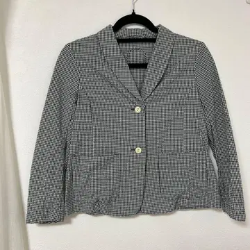 단탄 깅엄 체크 자켓