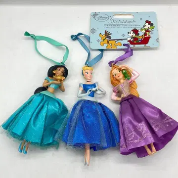 디즈니 스토어 오너먼트 신데렐라 라푼젤 재스민 3세트