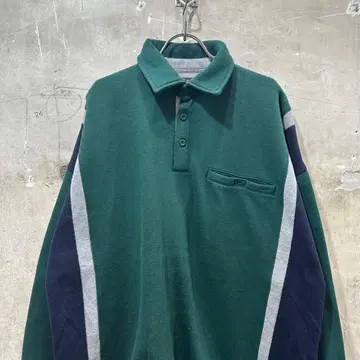 US 구제 의류 크로프트 앤 배로우 C&B 피케 셔츠형 맨투맨 트레이닝복