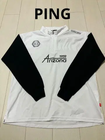 PING 하프 지퍼 하이넥 셔츠 사이즈 L