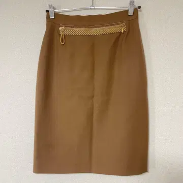 [ 새상품급 ] 장프랑코 페 페 브라운 타이트 스커트 골드 지퍼