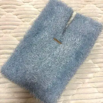 [미사용] 블루 파란 스파크 리 라메 샤기 토트백