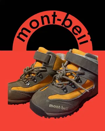 mont-bell 22cm! 등산화 그레이/오렌지 하이컷