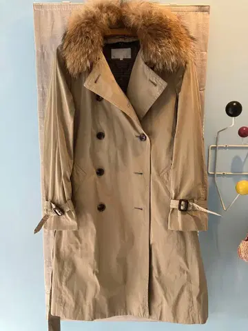 자유구 퍼 트렌치코트 38