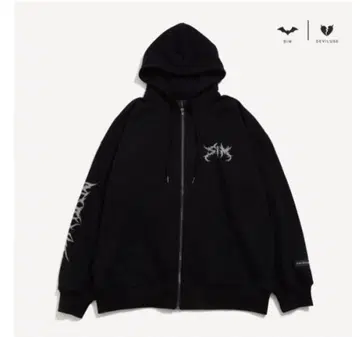 SiM x Deviluse ZIP Hoodie Black S25001