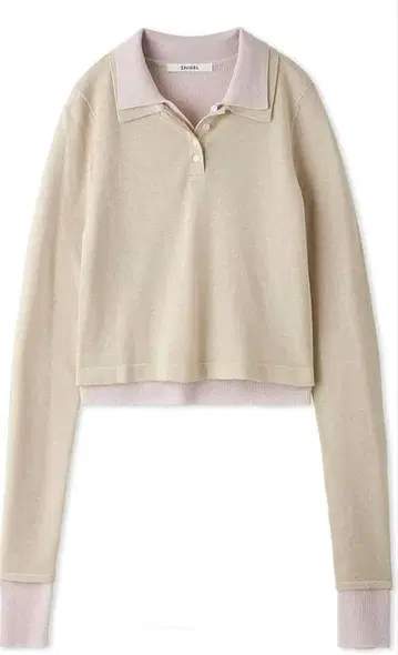 미사용 새상품 스나이델 Sustainable 레이어드 폴로 니트 풀오버