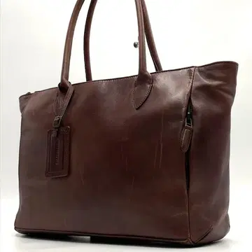 새상품급 마더하우스 토트백 비즈니스백 숄더 A4 브라운 가죽