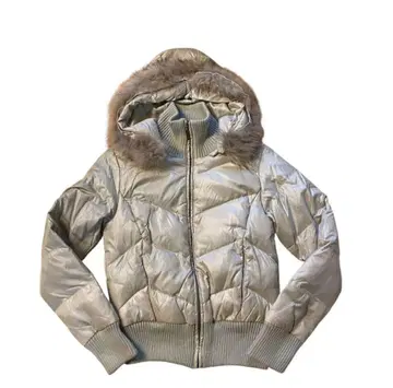 VICKY 실버 퍼 다운 자켓