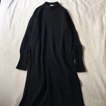 하이크 니트 롱 원피스 긴팔 블랙 사이즈 1 HYKE