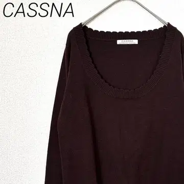 CASSNA 니트 스웨터 유넥 무지 심플 루즈핏