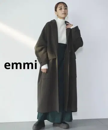emmi atelier 리사이클 울 롱 코트