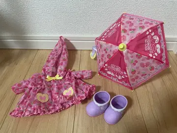 멜짱 핑크 레인코트 세트