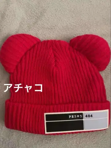 josewong 니트 모자 레드