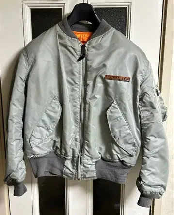 AVIREX 블루종 로고 MA-1 L 사이즈