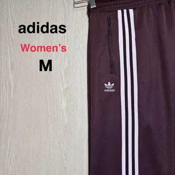 아디다스 오리지널 저지 팬츠 여성용 M 브라운 자수 로고