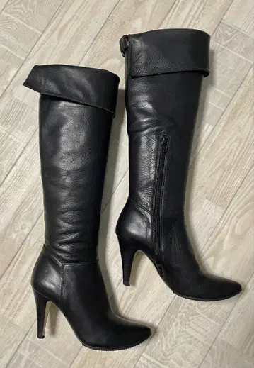 [ 새상품급 ] AKAKURA 아카쿠라 가죽 롱 부츠 23.5cm 블랙