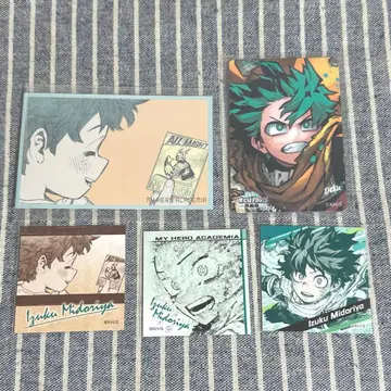 히로아카 원화전 미도리야 이즈쿠 마그넷 스퀘어 스티커 메모리얼 등