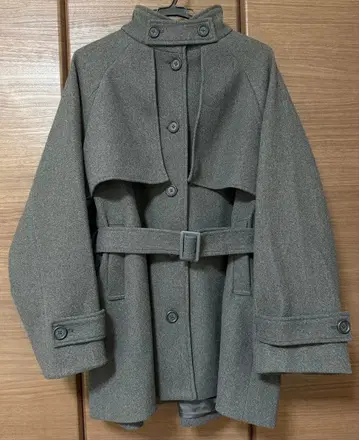 MONO-MART 2WAY 샤기 멜톤 미들 기장 트렌치코트