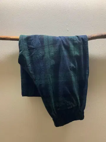 데이지 와이 D*g*y 그린 타탄 체크 벌룬 팬츠 빅 M