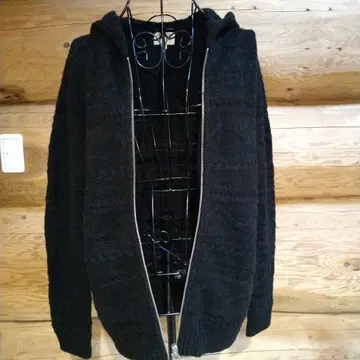 BEAMS 니트 후드티