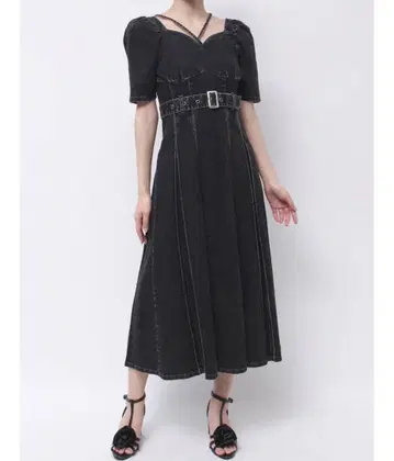 EATME 데콜테 맥시 원피스 블랙/small