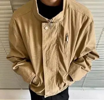 베이지 집업 자켓