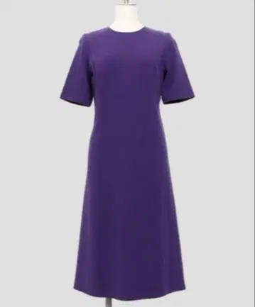 agnes b. 보라색 반팔 무릎 기장 원피스 ( 사이즈 1 )