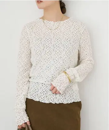 [ 미사용 새상품 ] 25AW IENA 페이즐리 레이스 풀오버