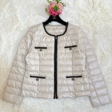 컨디션 최상 AUSTIN REED 비쥬 노카라 다운 자켓 왕실 납품업체