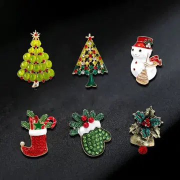 브로치 크리스마스 6세트