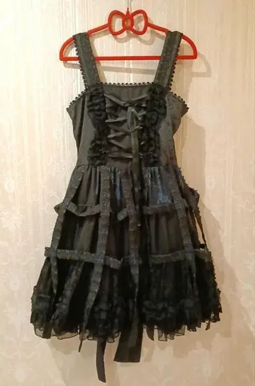 에이치 나오토 프릴 새장 원피스 블루 로즈