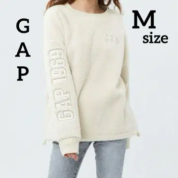 GAP 갭 로고 보아 크루넥 보아 맨투맨 복슬복슬 화이트