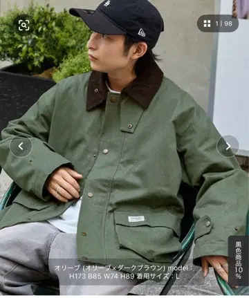 옷깃 코듀로이 절개 빅 실루엣 덕지 블루종 / 안감 충전솜 퀼팅