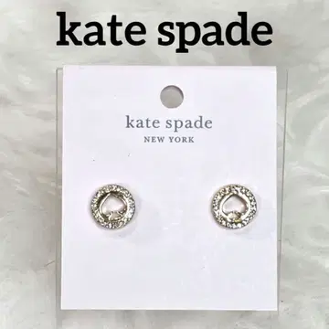 케이트 스페이드 로고 라인 스톤 골드 귀걸이