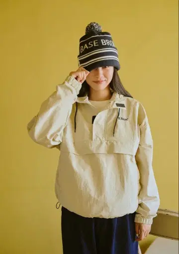 나일론 테크 아노락 베이지 M 사이즈